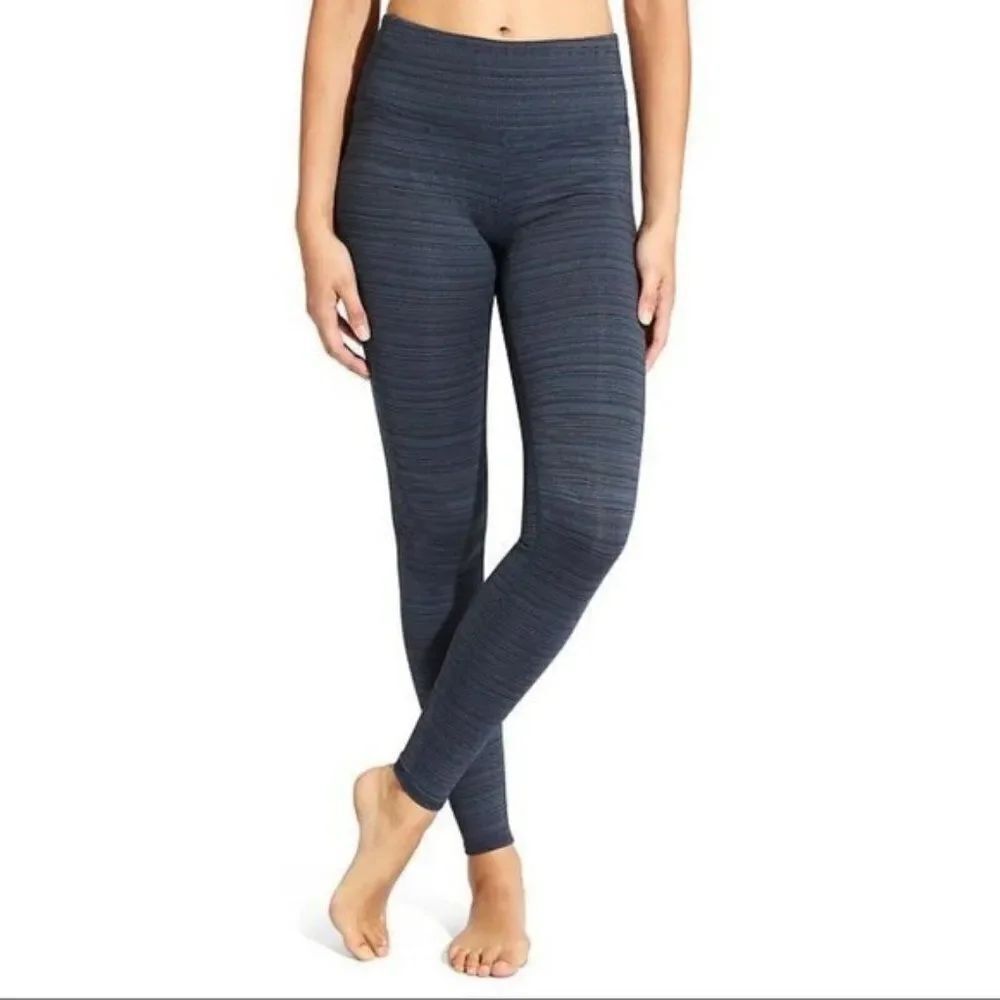 Athleta High Rise Jacquard Chaturanga Legging Blue